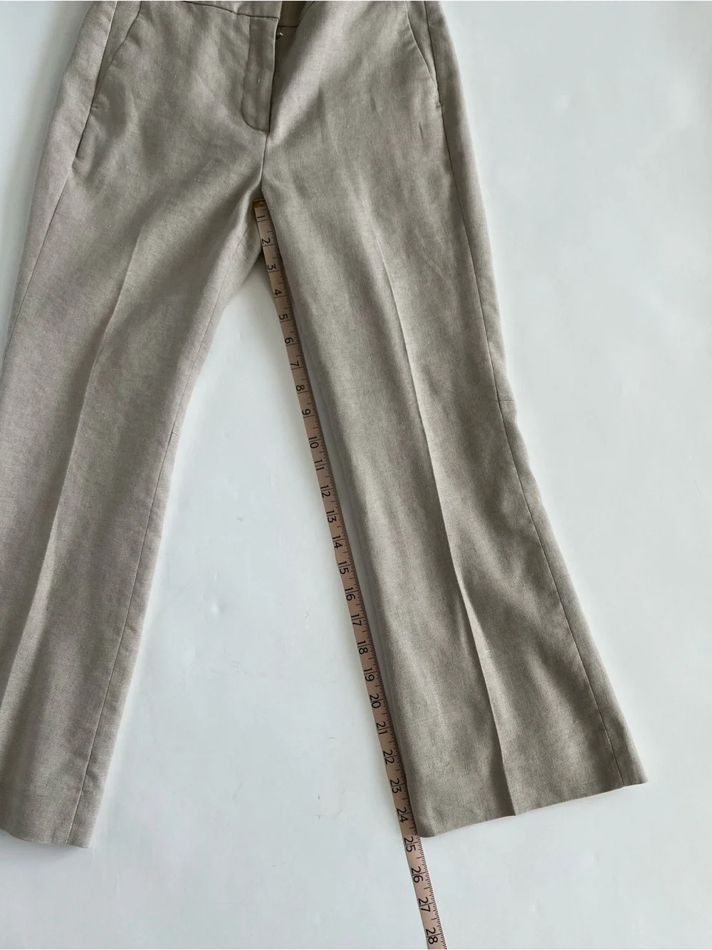 J. Crew Linen-Blend Light Taupe Hayden Dress Pants